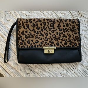 Vintage fossil memoir animal print wristlet